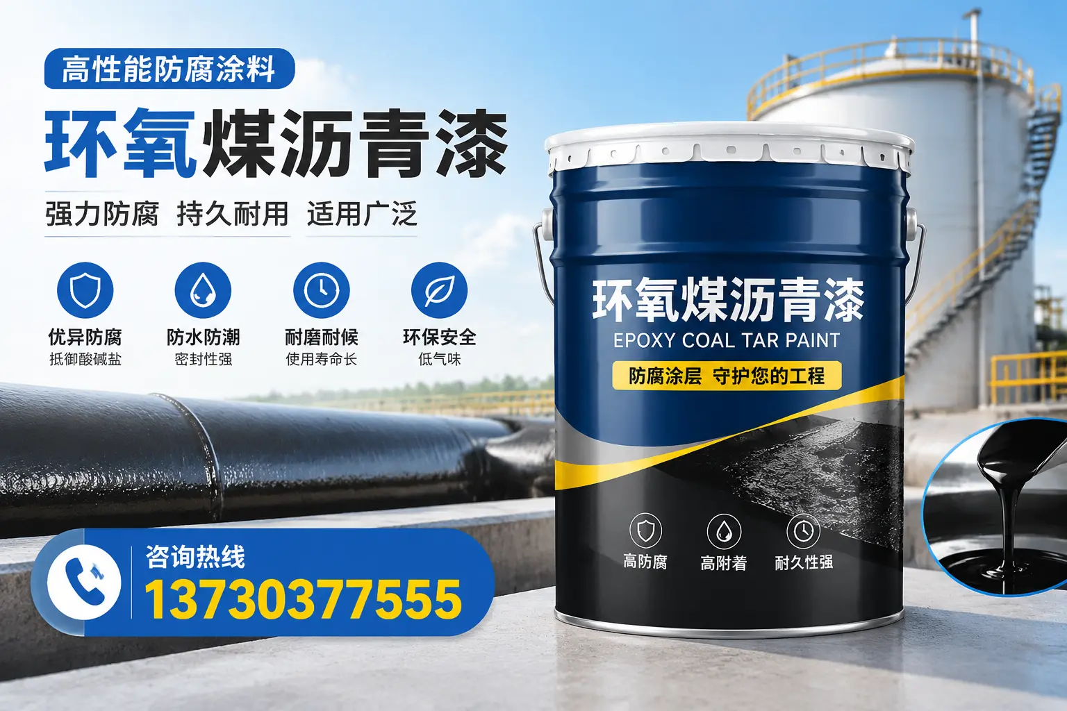 环氧煤沥青漆的耐久性分析，适合榆林的使用场景
